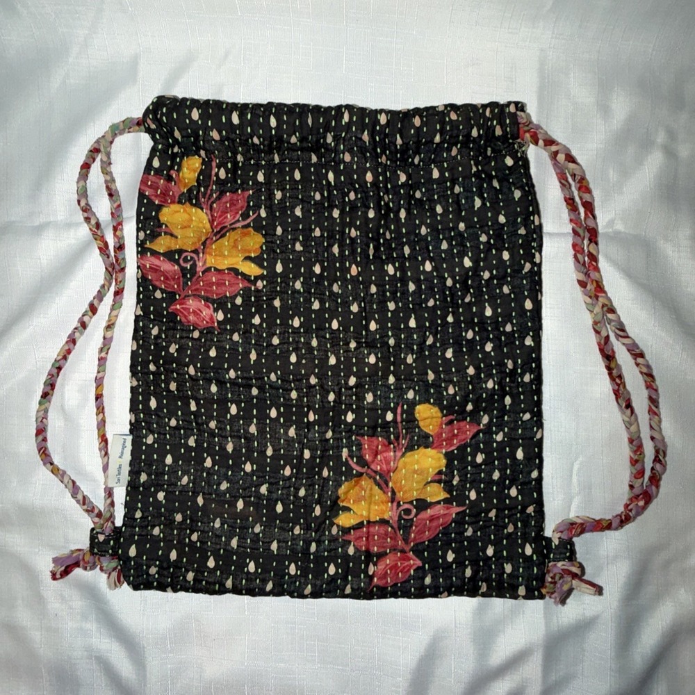 Sari Textiles Reimagined Drawstring Bag World Finds Boho Embroidered Purse
